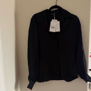 Anine Bing Classic Black Blouse